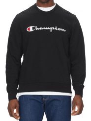 Bluza męska Champion Crewneck Sweatshirt. Czarne bluzy męskie Champion, m, bez wzorów, z bawełny, bez kaptura. Za 179.00 zł.