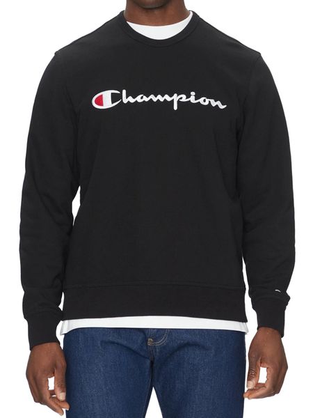 Bluza męska Champion Crewneck Sweatshirt. Czarne bluzy męskie Champion, m, bez wzorów, z bawełny, bez kaptura. Za 179.00 zł.