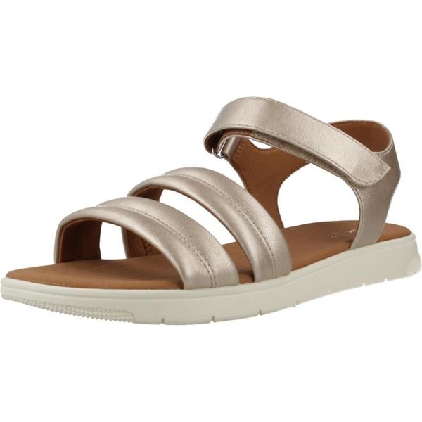 Sandały GEOX D DANDRA Złoty. Żółte obuwie sportowe damskie Geox, bez wzorów, z syntetyku, bez obcasa, bez zapięcia. Za 297.99 zł.