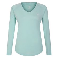Damska Koszulka Z Długim Rękawem Discern. Zielone koszulki sportowe damskie Dare 2b, bez wzorów, bez kołnierzyka, bez ramiączek, trekkingowe. Za 50.99 zł.