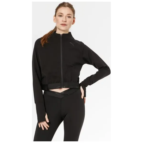 Puma Bluza Soft Sports , czarny, rozmiar M. Czarne bluzy damskie Puma, m, bez wzorów, z bawełny, bez kaptura. W wyprzedaży za 159.99 zł.