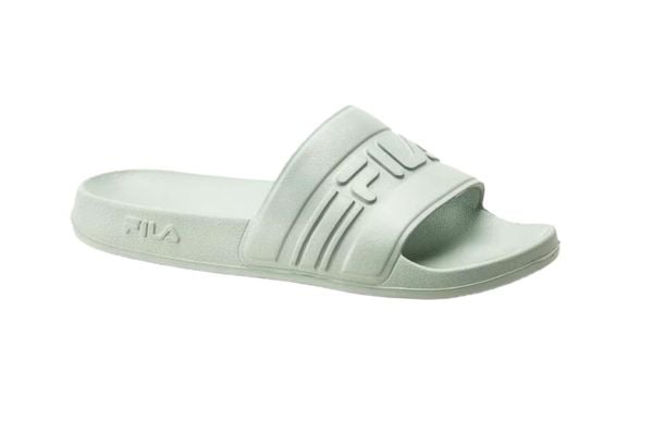 Klapki basenowe damskie Fila Jetspeed. Zielone klapki damskie Fila, bez wzorów, z materiału, bez obcasa. Za 62.49 zł.
