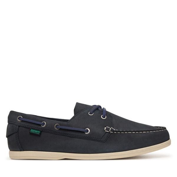Półbuty Clarks. Niebieskie półbuty na co dzień męskie Clarks, bez zapięcia. Za 282.99 zł.