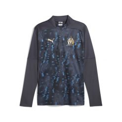 Męska bluza przedmeczowa z zamkiem 1/4 Olympique Marsylia PUMA. Brązowe bluzy męskie Puma, m, bez wzorów, bez kaptura. Za 318.50 zł.