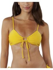 Damski top bikini Barts Isla Bow Tie. Żółte topy damskie Barts, l, bez wzorów, z materiału, bez kołnierzyka, bez ramiączek. Za 159.00 zł.
