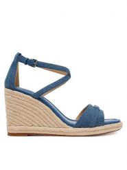 MICHAEL Michael Kors Espadryle Mandy 40S5MAMS2D Niebieski. Niebieskie sandały damskie MICHAEL Michael Kors, bez wzorów, z materiału, bez obcasa, bez zapięcia. Za 569.99 zł.