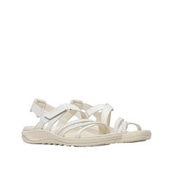 Sandały Merrell Harbor Backstrap Białe/Beżowe. Białe sandały damskie Merrell, bez wzorów, z materiału, bez obcasa, bez zapięcia. Za 572.00 zł.
