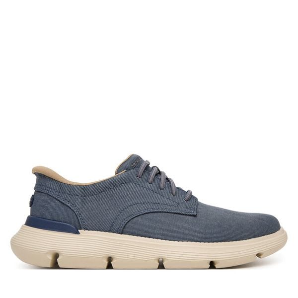 Półbuty Skechers. Niebieskie półbuty na co dzień męskie Skechers, bez zapięcia. Za 259.99 zł.