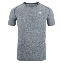 Koszulka męska Odlo T-shirt crew neck s/s ESSENTIAL SEAMLESS. Szare t-shirty męskie Odlo, m, bez wzorów, bez kołnierzyka. Za 219.99 zł.