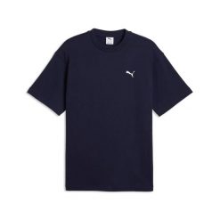 T-shirt z detalami przeszyć Puma. Niebieskie t-shirty męskie Puma, xs, bez wzorów, ze skóry, eleganckie, bez kołnierzyka. Za 164.00 zł.