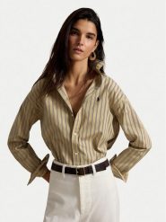 Polo Ralph Lauren Koszula 211910743511 Beżowy Regular Fit. Brązowe bluzki damskie Polo Ralph Lauren, m, bez wzorów, z bawełny, bez kołnierzyka, bez ramiączek. Za 859.99 zł.