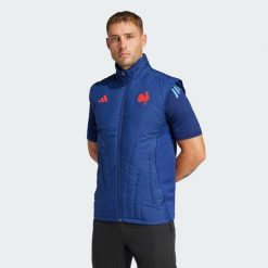 Bezrękawnik France Winterized. Niebieskie kurtki męskie Adidas, xs, bez wzorów, z materiału, sportowe, bez kaptura. Za 419.00 zł.