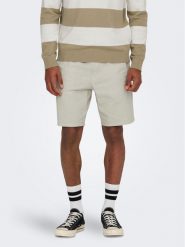Only & Sons Szorty materiałowe 22024967 Szary Loose Fit. Szare szorty męskie Only & Sons, m, bez wzorów, z bawełny. Za 159.99 zł.