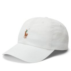 Czapka z daszkiem Polo Ralph Lauren. Białe czapki i kapelusze damskie Polo Ralph Lauren, bez wzorów. Za 259.99 zł.