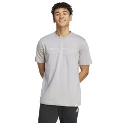 Koszulka męska adidas Tech Linear Graphic. Szare buty sportowe męskie Adidas, bez zapięcia, na fitness i siłownię. Za 103.00 zł.