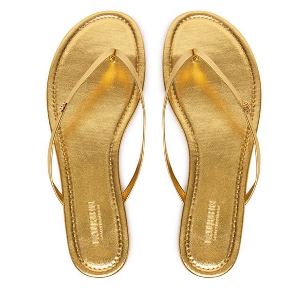 Japonki LAUREN RALPH LAUREN. Żółte klapki damskie Lauren Ralph Lauren, bez wzorów, bez obcasa. Za 379.99 zł.