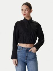 Vero Moda Koszula Melli 10330520 Czarny Regular Fit. Czarne bluzki damskie Vero Moda, xs, bez wzorów, z bawełny, bez kołnierzyka, bez ramiączek. Za 269.99 zł.