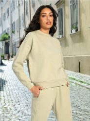Bluza - zielony. Zielone bluzy damskie Sinsay, l, bez wzorów, bez kaptura. W wyprzedaży za 15.99 zł.