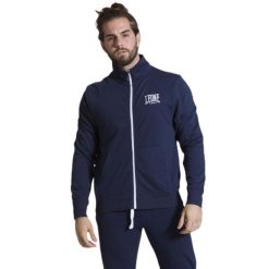 Męska bluza zapinana na zamek Summer Basic. Niebieskie bluzy męskie LEONE 1947 APPAREL, z tkaniny, bez zapięcia, na fitness i siłownię. Za 147.31 zł.