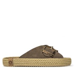 Klapki Bohonomad. Brązowe klapki damskie Bohonomad, bez wzorów, bez obcasa. Za 229.99 zł.