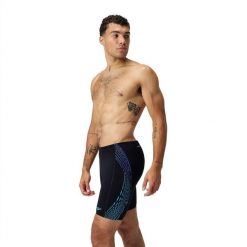 Kąpielówki męskie spodenki kąpielowe Speedo Tech Aqua-Short. Niebieskie kąpielówki męskie Speedo, m, bez wzorów, do pływania. Za 169.99 zł.