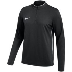 Bluza damska Nike Dri-Fit Park 26 Drill Top. Czarne bluzy damskie Nike, bez wzorów, z materiału, bez kaptura, na fitness i siłownię, dri-fit (nike). Za 115.99 zł.