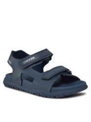 Geox Sandały J Sandal Fusbetto Bo J45HMA 000BC C4002 S Granatowy. Niebieskie sandały chłopięce Geox, ze skóry, bez zapięcia. Za 209.99 zł.