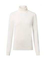 More & More sweter z golfem Kobiety Sztuczne włókno biały, 46. Białe swetry damskie More & More, bez wzorów, z dzianiny, bez kołnierzyka, bez ramiączek, bez kaptura. Za 169.95 zł.