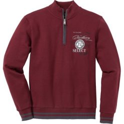 Bluza ze stójką Regular Fit bonprix czerwony rubinowy. Czerwone bluzy męskie bonprix, z nadrukiem. Za 109.99 zł.