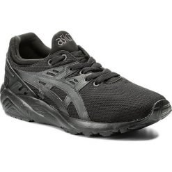 Sneakersy ASICS - TIGER Gel-Kayano Trainer Evo Gs C7A0N Black/Black 9090. Czarne półbuty damskie Asics, bez wzorów, z materiału, bez obcasa, na płaskiej podeszwie, bez zapięcia. W wyprzedaży za 159.00 zł.