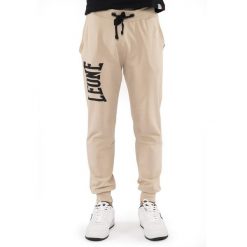 Bluza z bawełna z sznurek regulacyjny na co dzień. Brązowe bluzy męskie LEONE 1947 APPAREL, bez wzorów, z bawełny, bez kaptura, na fitness i siłownię. W wyprzedaży za 141.46 zł.