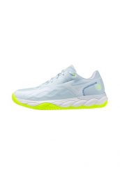 Damskie buty do tenisa Mizuno Wave Enforce Court Cc Wos. Niebieskie obuwie sportowe damskie Mizuno, bez wzorów, z materiału, do biegania, mizuno wave. Za 467.35 zł.