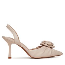 Szpilki JENNY. Brązowe szpilki damskie Jenny, bez wzorów, bez obcasa, bez zapięcia. Za 139.99 zł.