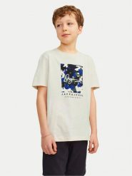 Jack & Jones Junior T-Shirt Joraruba 12257133 Écru Standard Fit. T-shirty dla chłopców Jack & Jones Junior, bez wzorów, z bawełny, bez ramiączek. Za 39.99 zł.
