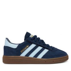 Sneakersy adidas. Niebieskie trampki i tenisówki chłopięce Adidas, bez wzorów, bez zapięcia. Za 279.99 zł.