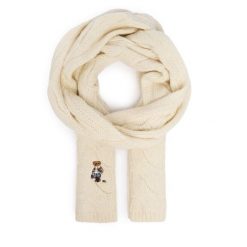 Szalik Polo Ralph Lauren. Białe szaliki i chusty damskie Polo Ralph Lauren, bez wzorów. Za 599.99 zł.