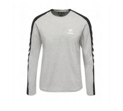 Koszulka z długim rękawem Hummel HML Flint T-Shirt. Szare koszulki sportowe męskie Hummel, m, bez wzorów, z dresówki, bez kołnierzyka, bez ramiączek, na fitness i siłownię. Za 77.00 zł.
