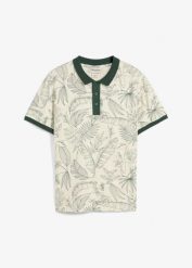 Shirt polo z bawełny organicznej. Brązowe koszulki polo męskie bonprix, m, bez wzorów, z bawełny, bez ramiączek. Za 84.99 zł.