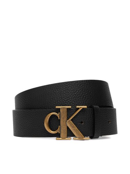 Calvin Klein Pasek Męski LV04D7109G Czarny. Czarne paski damskie Calvin Klein, bez wzorów, ze skóry. Za 249.99 zł.
