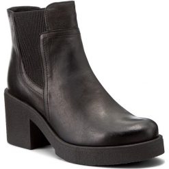 Botki ANN MEX - 8290 01TOP Czarny. Czarne botki damskie Ann Mex, z materiału, bez obcasa, na obcasie. W wyprzedaży za 269.00 zł.