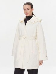 Tommy Hilfiger Kurtka przejściowa WW0WW40469 Écru Relaxed Fit. Kurtki damskie Tommy Hilfiger, l, bez wzorów, z syntetyku, bez kaptura. Za 879.99 zł.