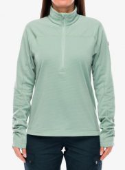 Bluza damska Fjallraven Abisko Lite Fleece Half Zip. Zielone bluzy damskie Fjällräven, xs, bez wzorów, z materiału, bez kaptura. Za 489.49 zł.