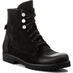 Botki KARINO - 2275/003-F Czarny/Nubuk. Czarne botki damskie Karino, z nubiku, bez obcasa, na obcasie. W wyprzedaży za 279.00 zł.