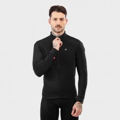 Męska kurtka rowerowa softshell Kolarstwo Siroko J1 Furkapass. Czarne buty sportowe męskie SIROKO, l, bez wzorów, z materiału, bez kaptura. W wyprzedaży za 428.15 zł.