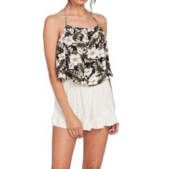 Koszulka damska Volcom Coco Halter Cami. Czarne koszulki sportowe damskie Volcom, l, bez wzorów, z wiskozy, bez kołnierzyka, bez ramiączek. Za 101.00 zł.