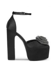 DeeZee Czółenka PXH1631310 Czarny. Czarne czółenka damskie DeeZee, bez wzorów, z materiału, bez obcasa, bez zapięcia. Za 229.99 zł.