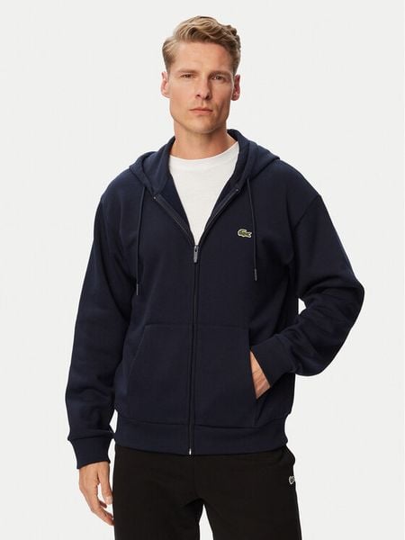 Lacoste Bluza SH8864 Granatowy Regular Fit. Niebieskie bluzy męskie Lacoste, m, bez wzorów, z bawełny, bez kaptura. Za 579.99 zł.