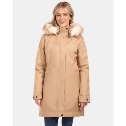 Płaszcz damski Kilpi PERU-W. Brązowe kurtki damskie Kilpi, bez wzorów, bez kaptura. Za 886.81 zł.
