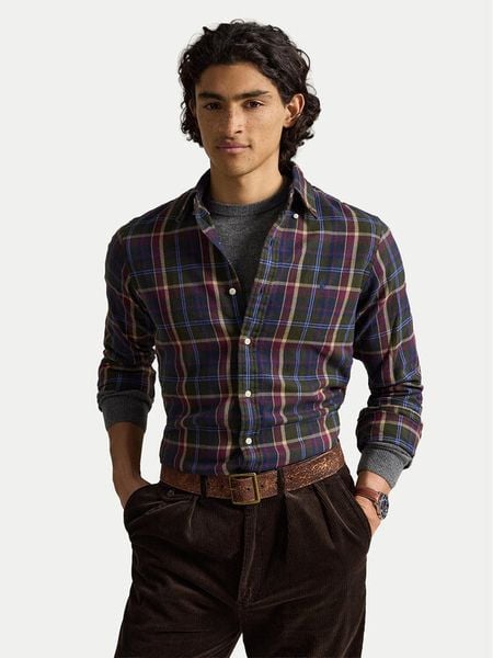 Polo Ralph Lauren Koszula 710B30152003 Kolorowy Custom Fit. Koszule męskie Polo Ralph Lauren, m, bez wzorów, bez kołnierzyka, bez ramiączek. Za 819.99 zł.