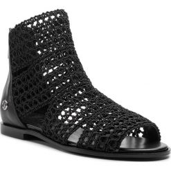 Sandały LIU JO - Susan 09 S19033 TX043 Black 22222. Czarne klapki damskie Liu Jo, bez wzorów, z materiału, bez obcasa, na obcasie, bez zapięcia. W wyprzedaży za 389.00 zł.